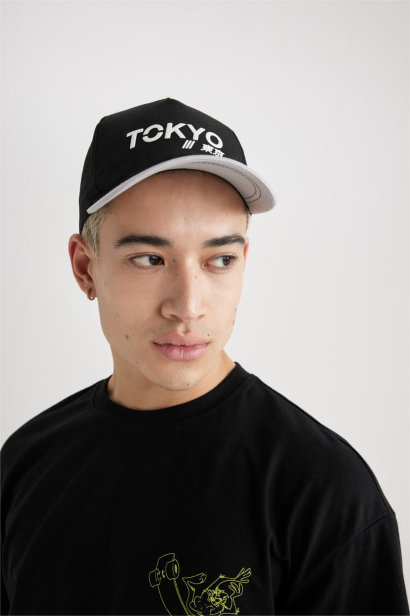 MAN Black Man Woven Printed Hat