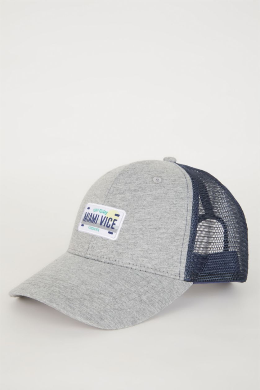 HOMME Gris Clair Casquette de Baseball et de Basket-Ball Tissée Imprimée avec Étiquette pour Homme