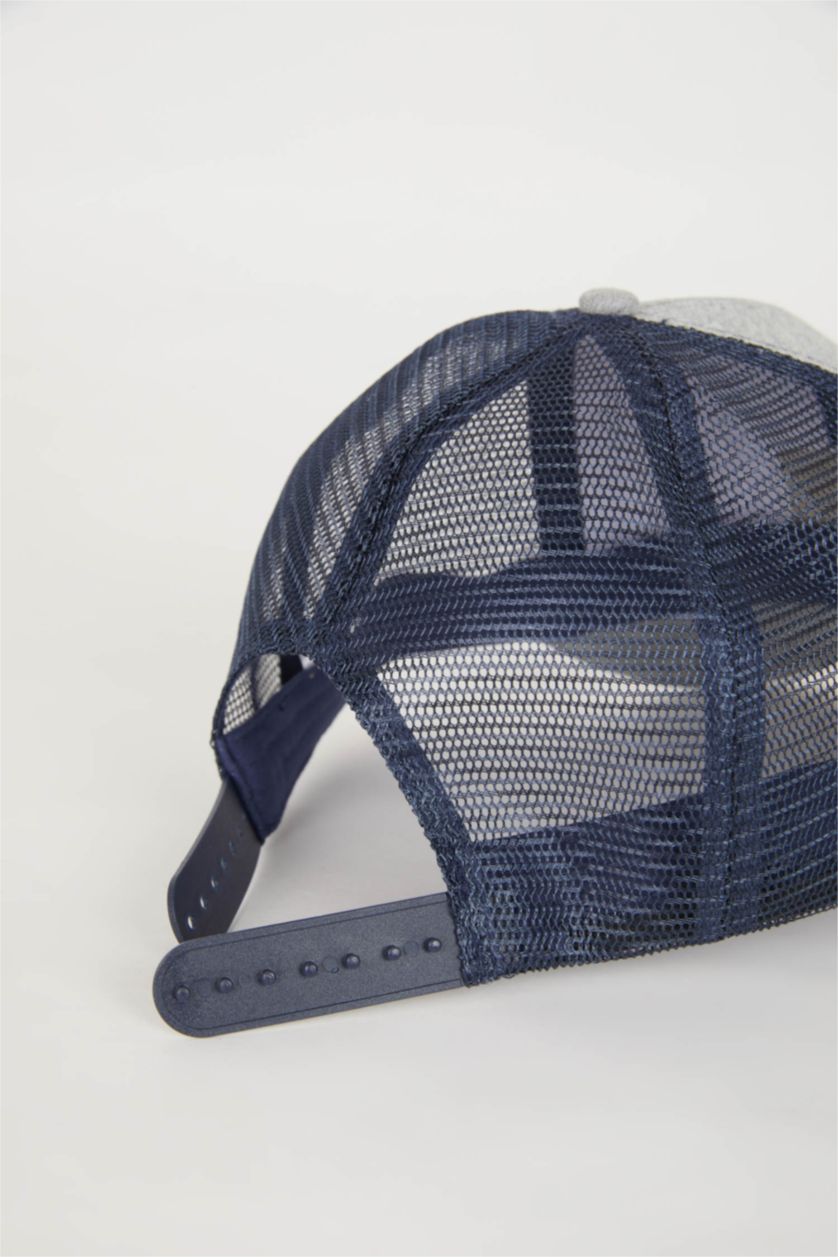HOMME Gris Clair Casquette de Baseball et de Basket-Ball Tissée Imprimée avec Étiquette pour Homme