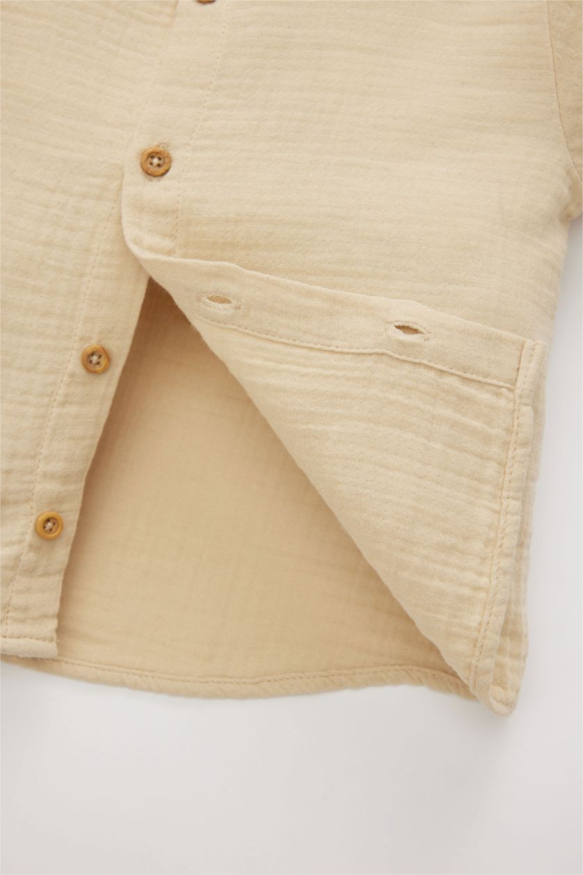 مولود ذكر بيج طقم ولادي قميص وبنطلون - قطعتين