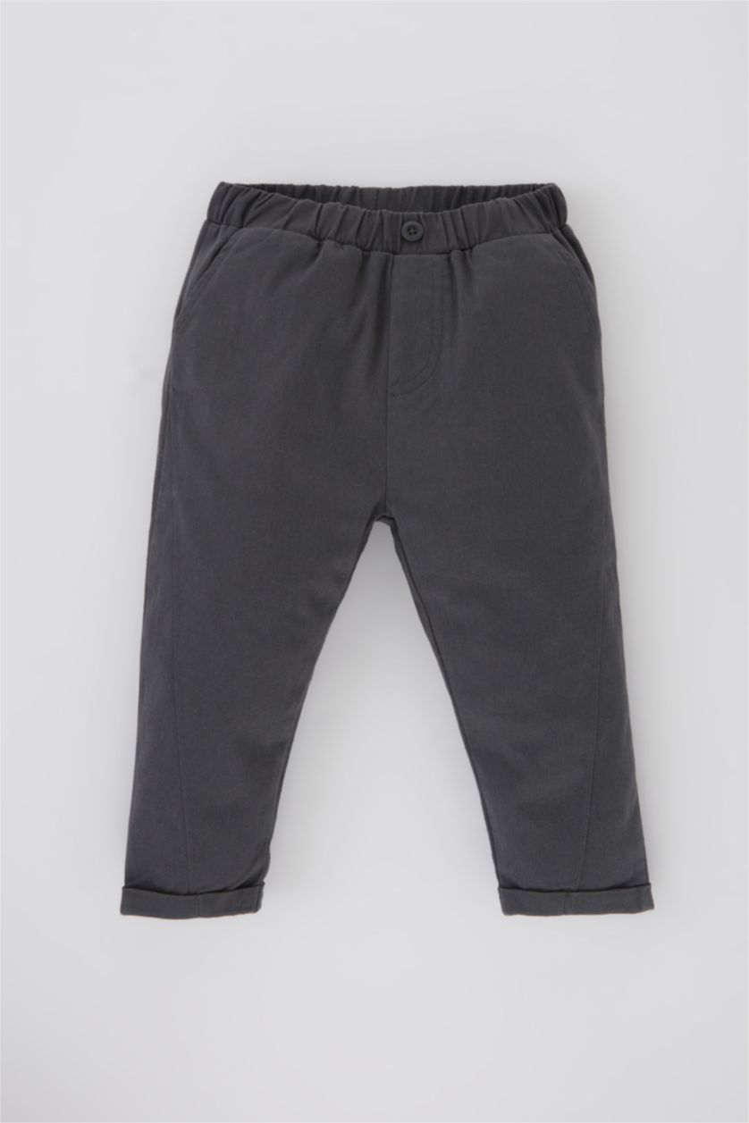 BÉBÉ GARÇON Blanc Ensemble De Chemise Mousseline à Rayures et Pantalon pour Bébé Garçon - 2 Pièces