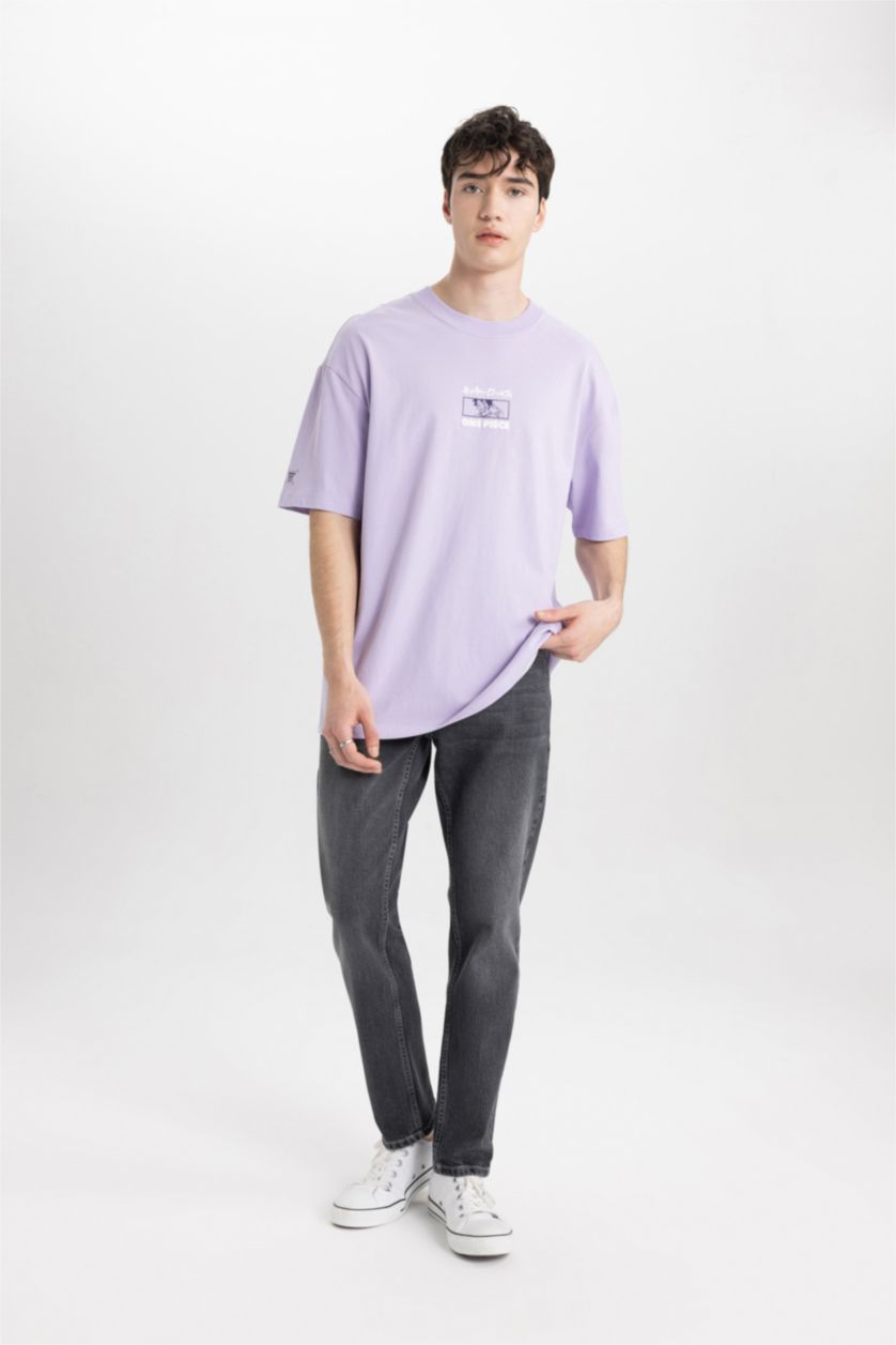 MAN Lilac Comfort Fit Short Sleeve T-Shirt