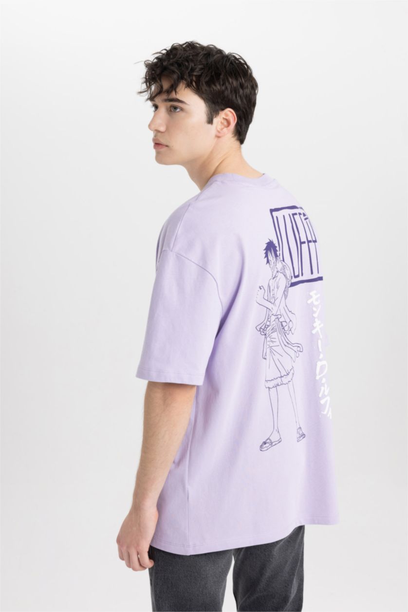 MAN Lilac Comfort Fit Short Sleeve T-Shirt