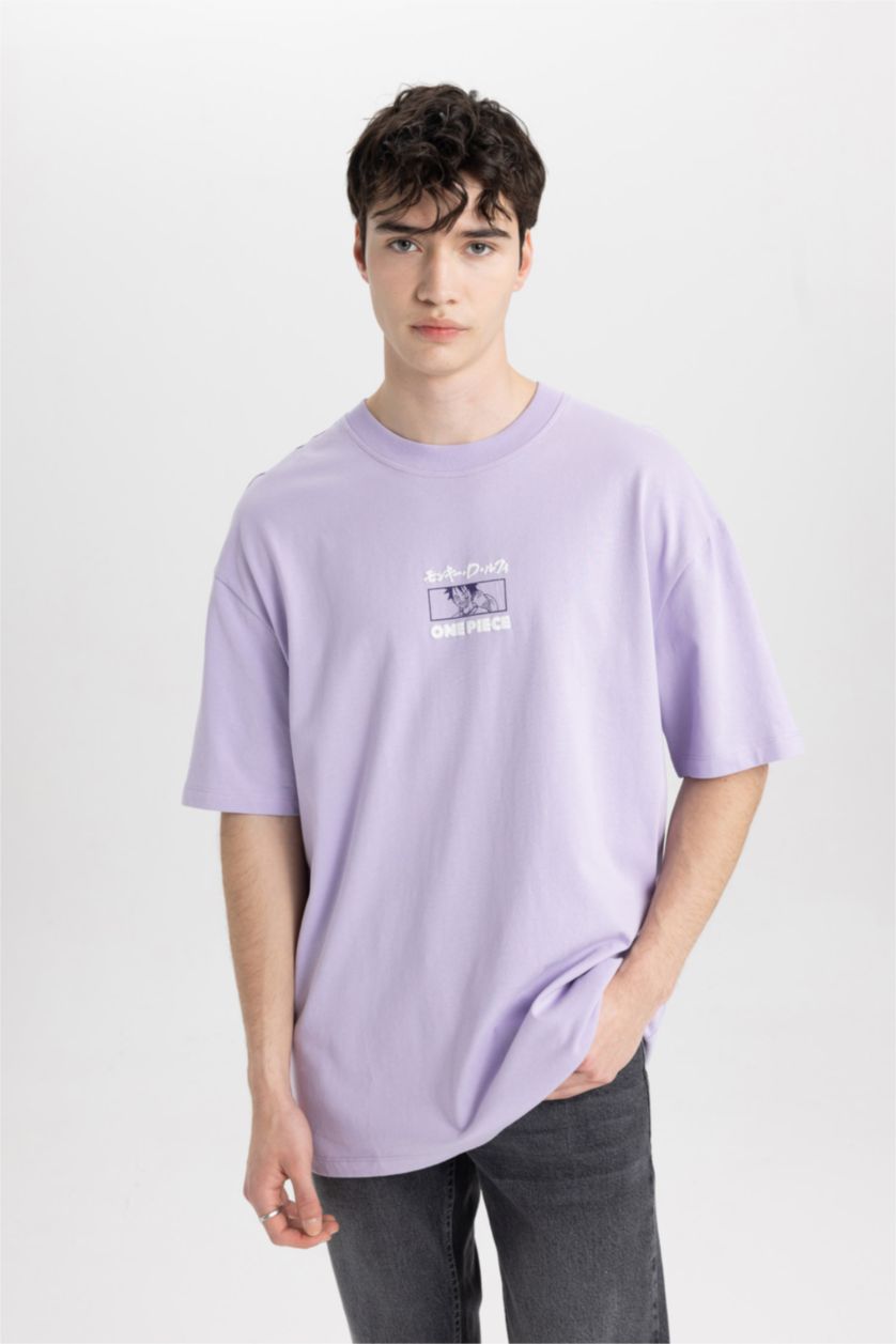 MAN Lilac Comfort Fit Short Sleeve T-Shirt