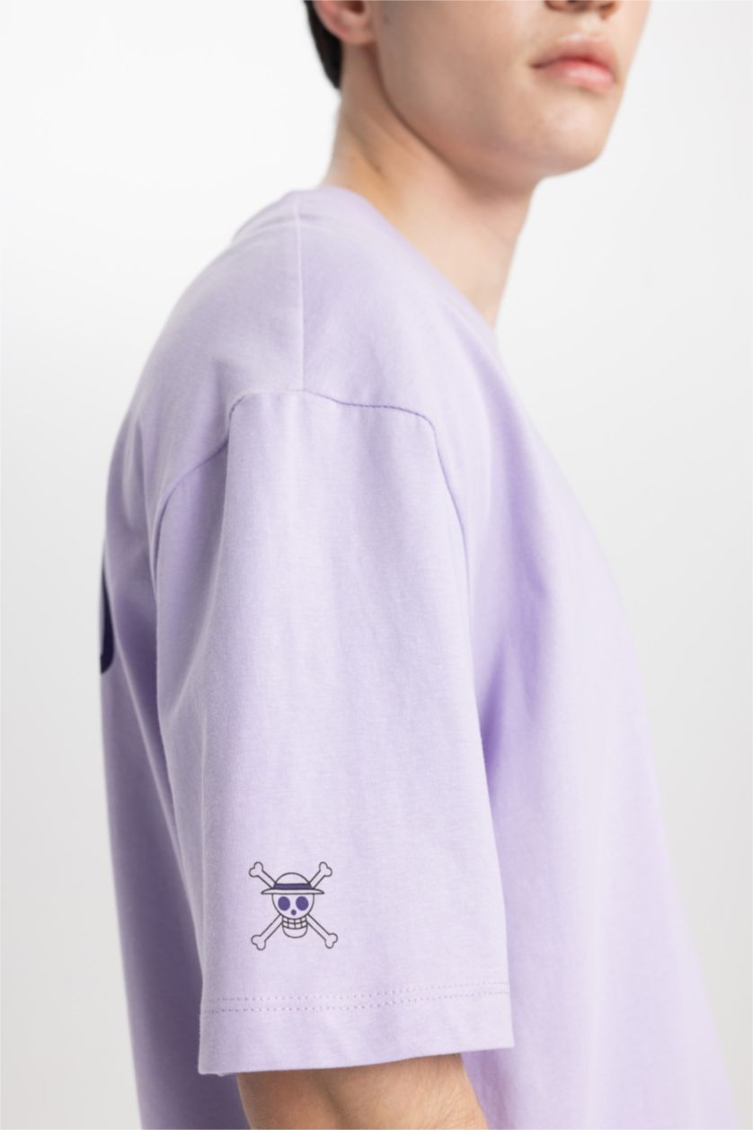 MAN Lilac Comfort Fit Short Sleeve T-Shirt