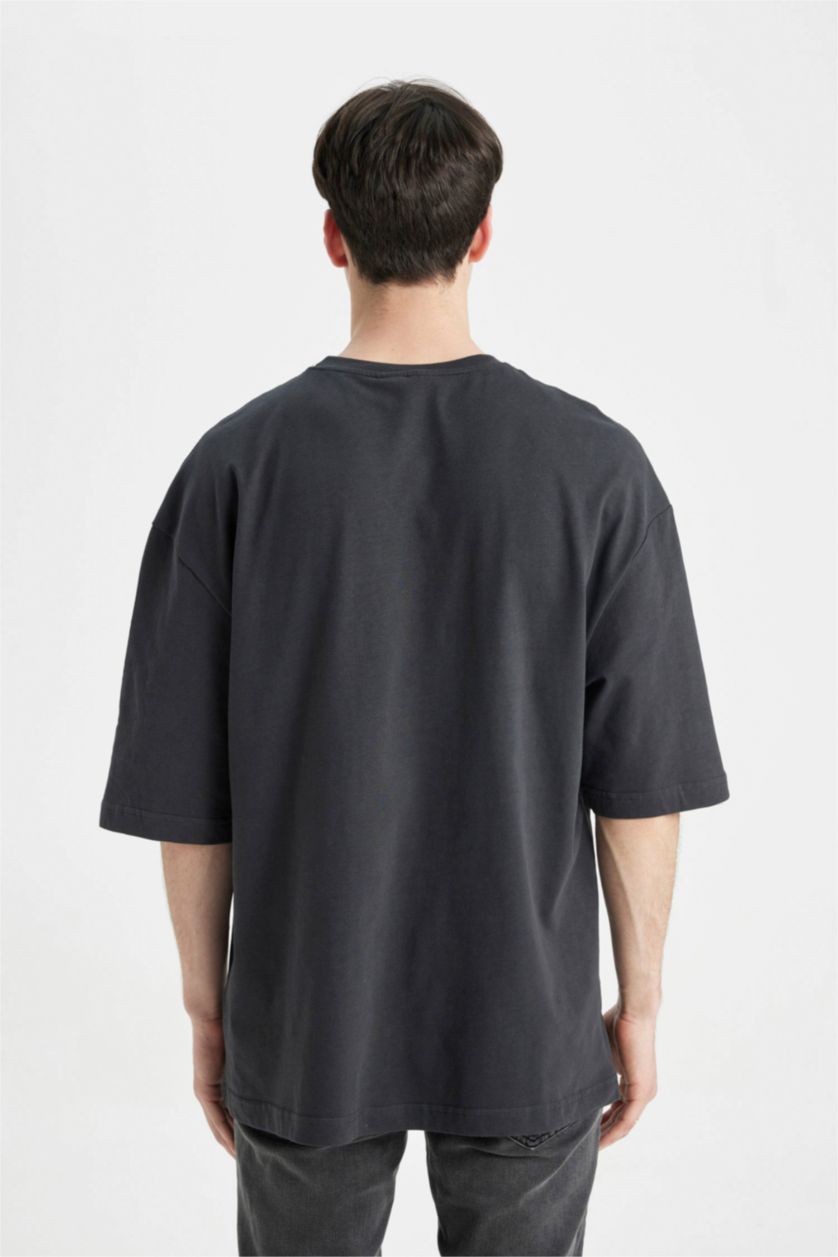 MAN Anthracite Tupac Shakur Loose Fit Crew Neck T-Shirt