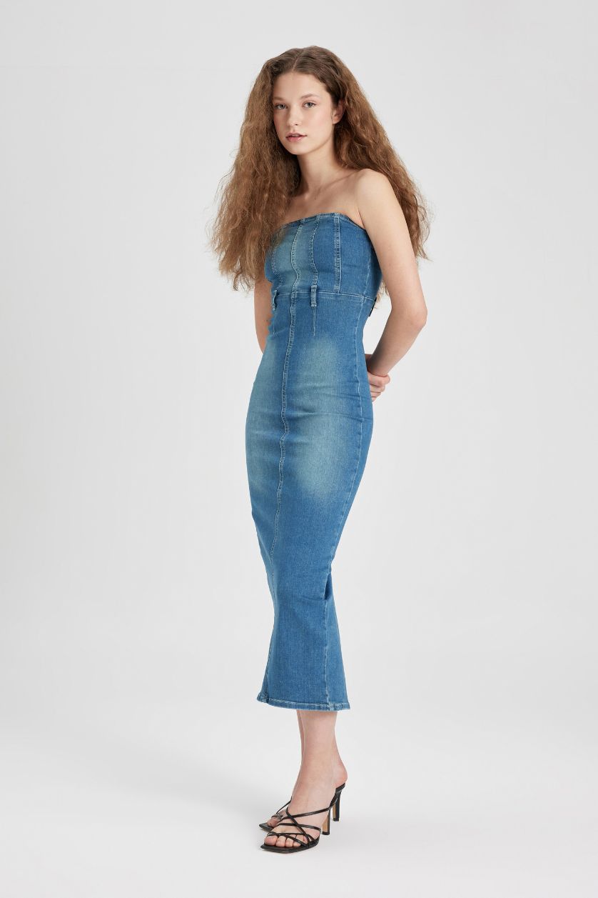WOMAN Light Indigo Denim Maxi Dress