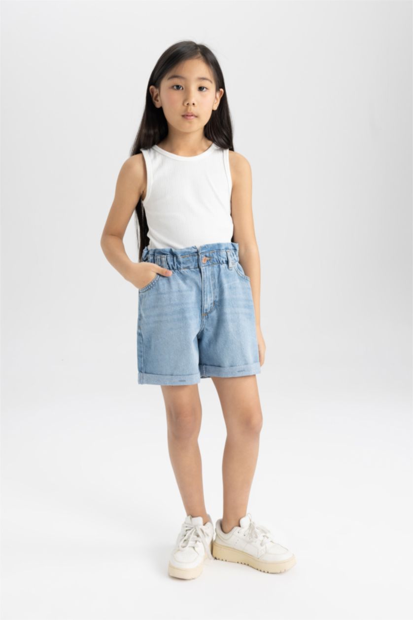 FILLES BLEU Clair Short