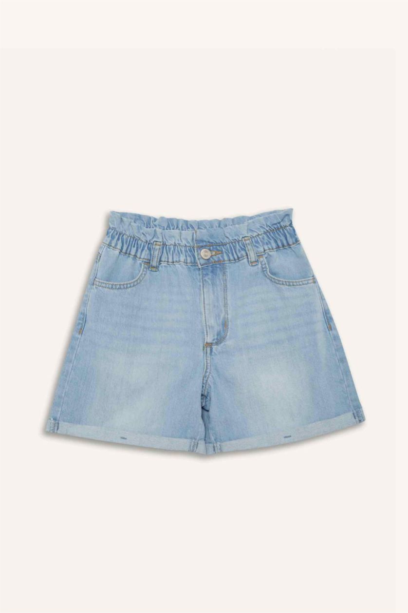 بنات أزرق ثلجي شورت جينز بناتي بيبرباج