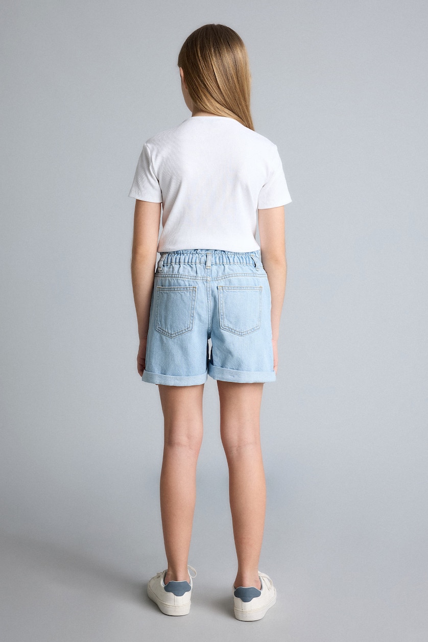 Girls & Teens Ice Blue شورت جينز بناتي بيبرباج