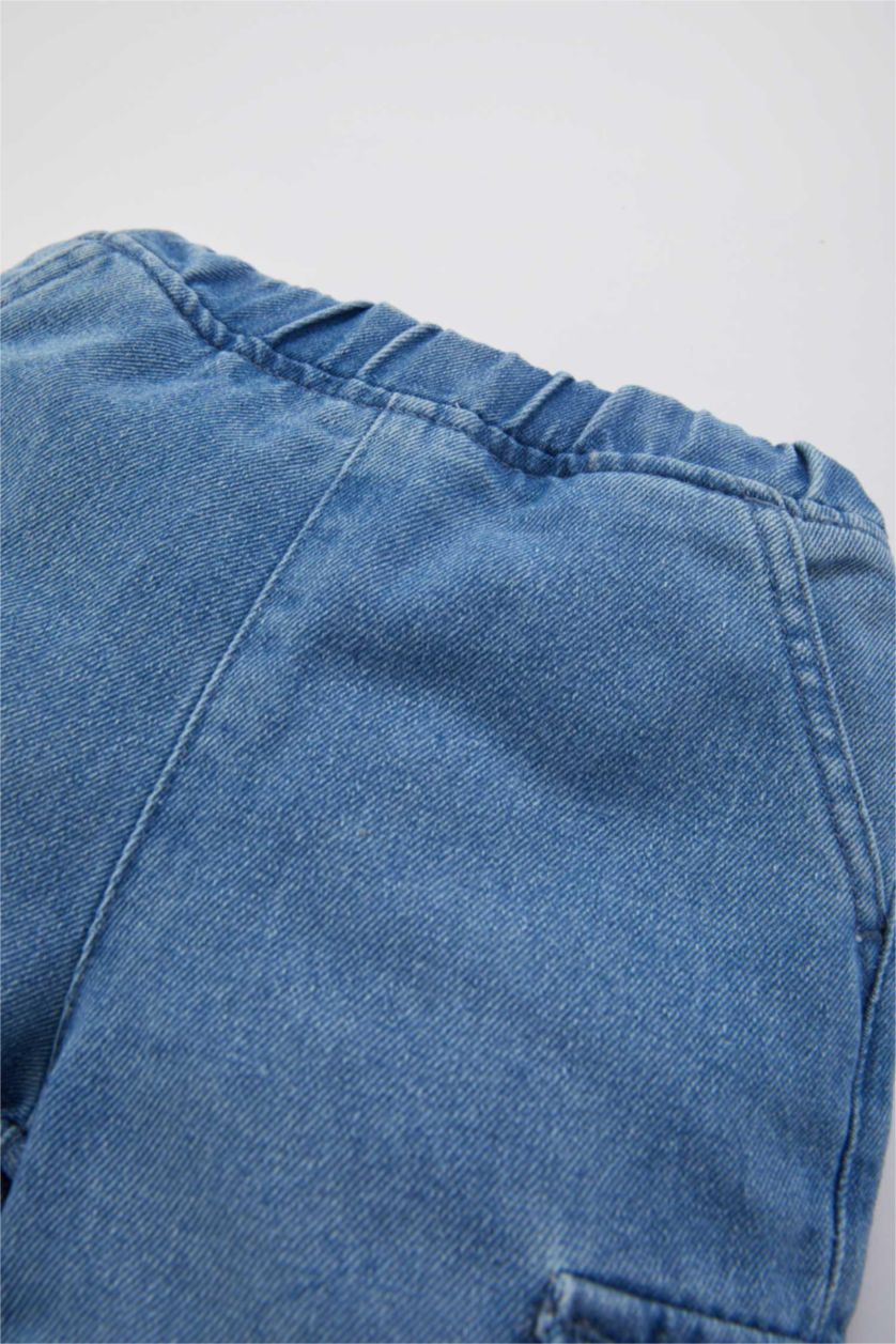 BABY GIRL Blue Baby Girl Regular Fit Wide Leg Jeans
