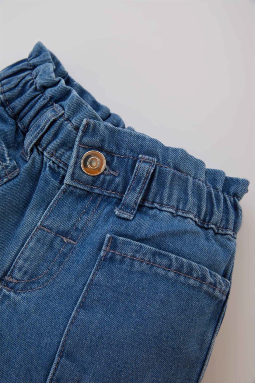 BABY GIRL Blue Baby Girl Regular Fit Jean Shorts