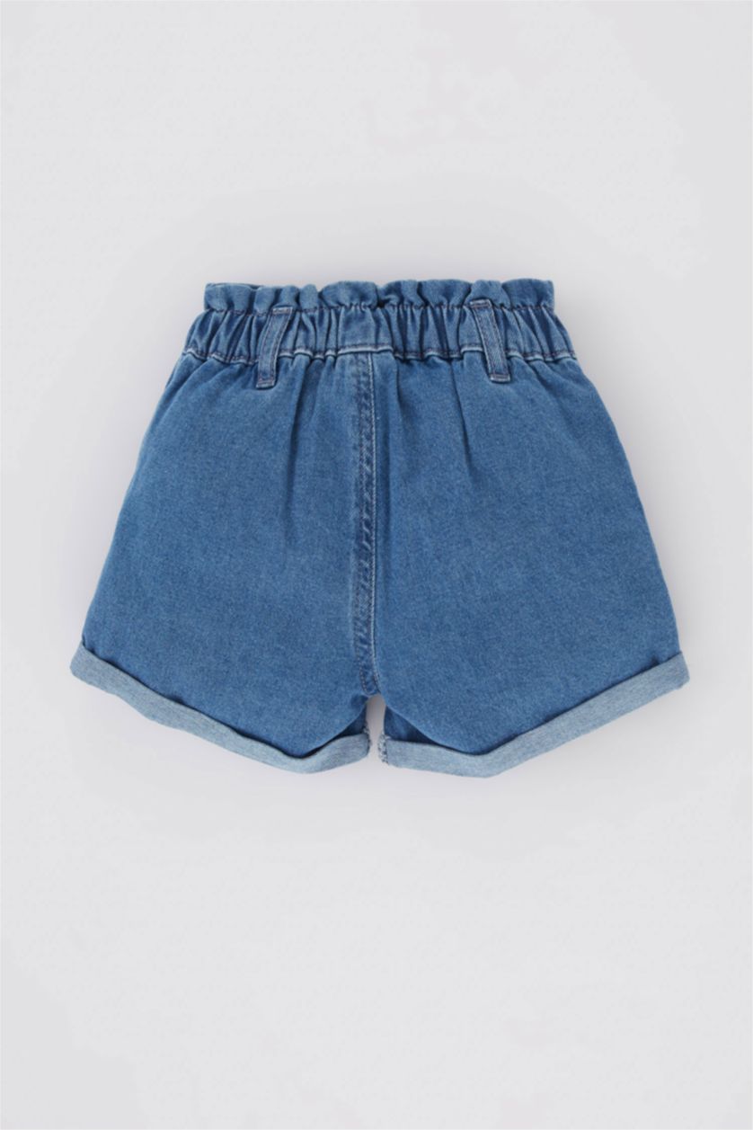 BABY GIRL Blue Baby Girl Regular Fit Jean Shorts