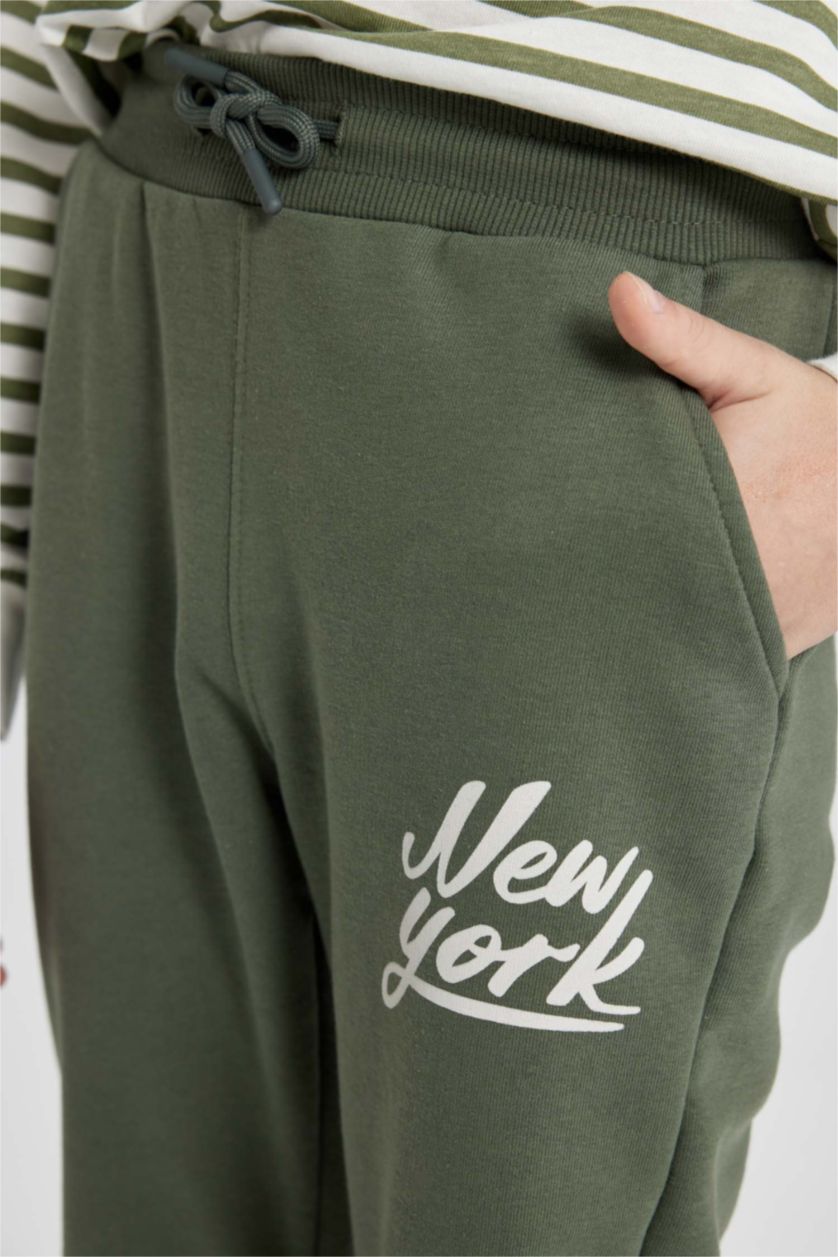 BOYS & TEENS Khaki Boy Printed Sweatpants