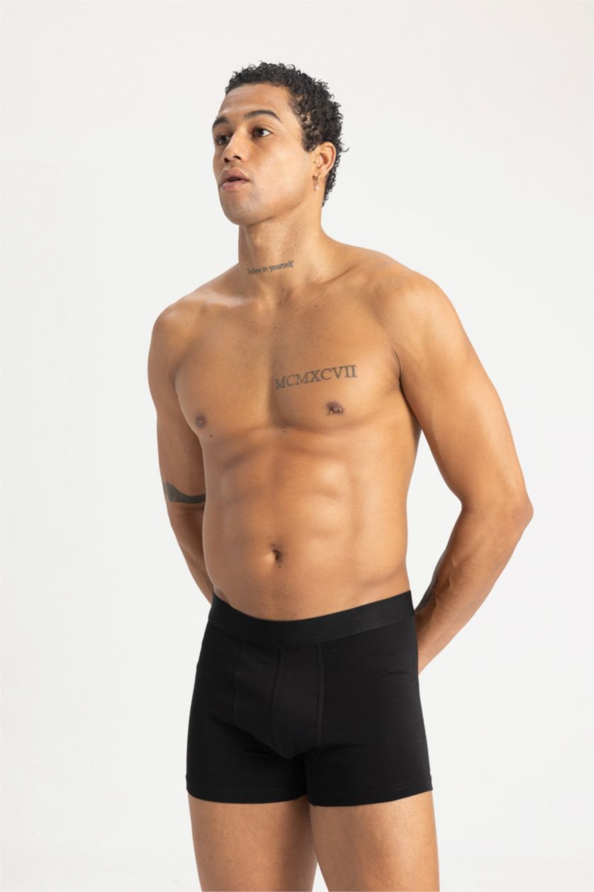 رجالي أسود بوكسر قصة عادية - 3 قطع
