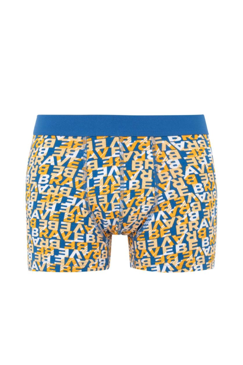 Erkek Sarı Regular Fıt 3'lü Boxer