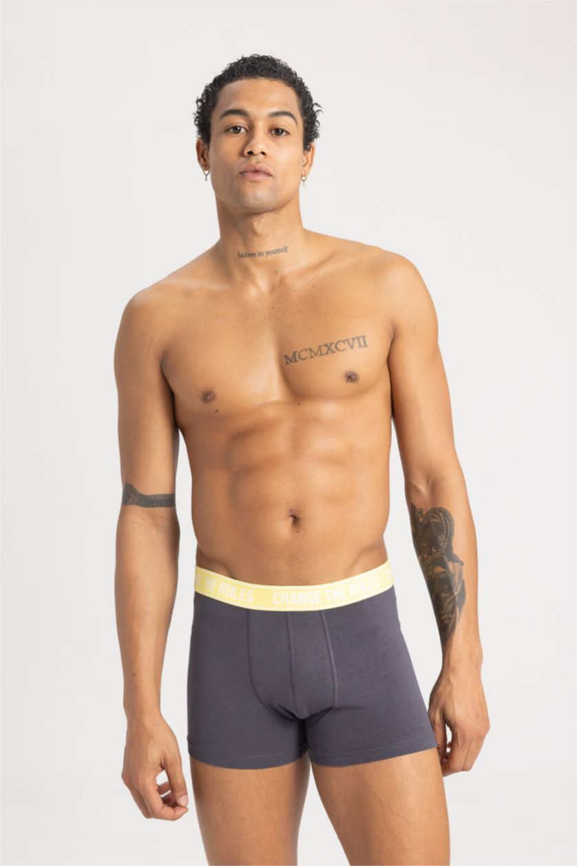 رجالي أصفر بوكسر قصة عادية - 3 قطع