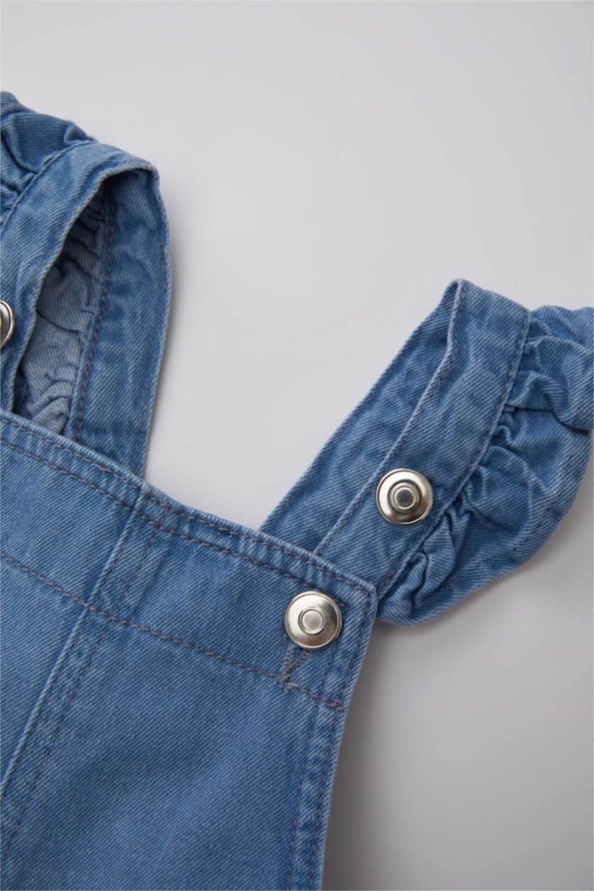 BABY GIRL Light Blue Denim Regular Fit Jumpsuit