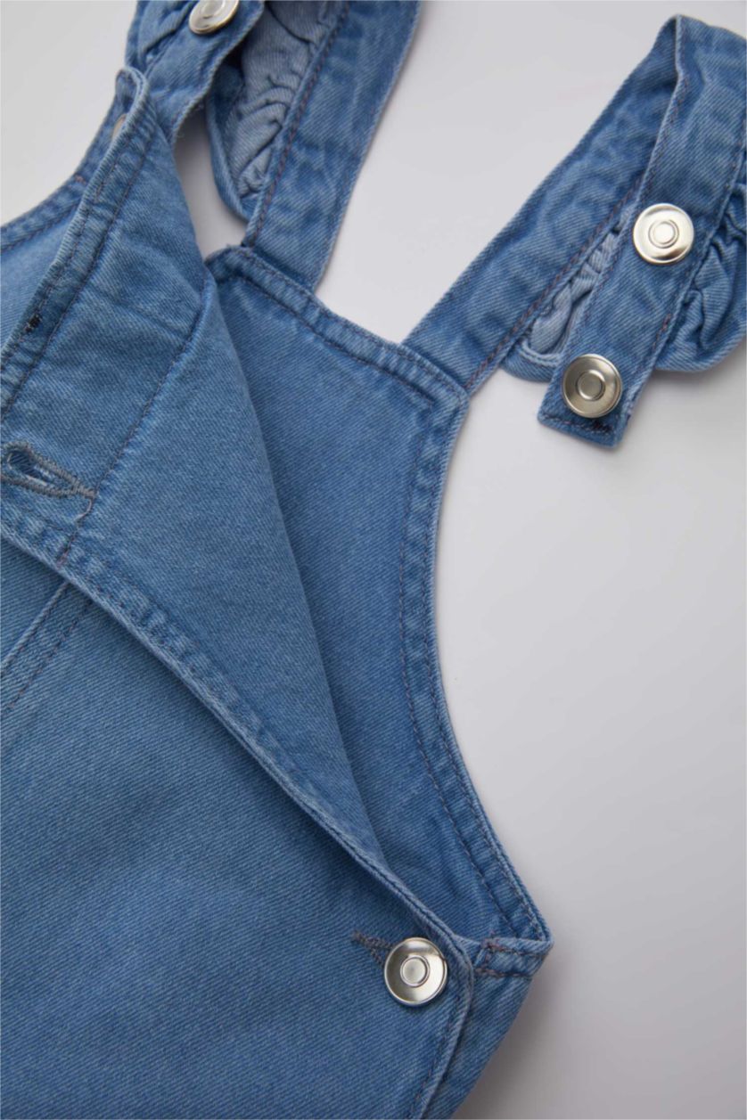 BABY GIRL Light Blue Denim Regular Fit Jumpsuit