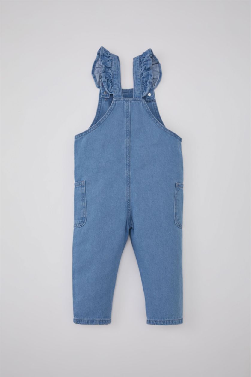 BABY GIRL Light Blue Denim Regular Fit Jumpsuit