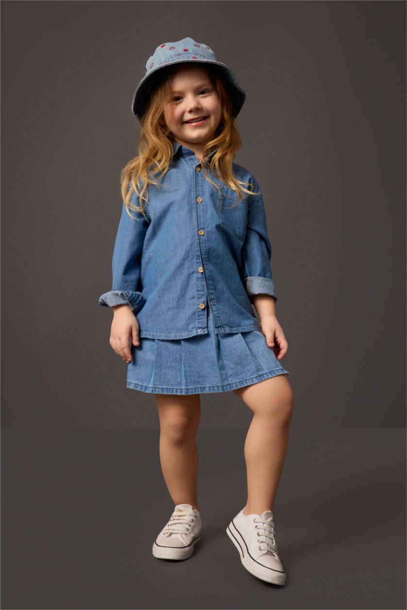 BÉBÉ FILLE Bleu Jupe Short en Jean pour Bébé Fille