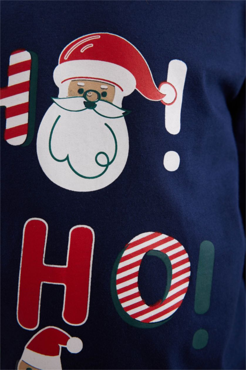 GIRLS & TEENS NAVY Girl New Year Themed Cotton Mini Me 2 Piece Pajama Set