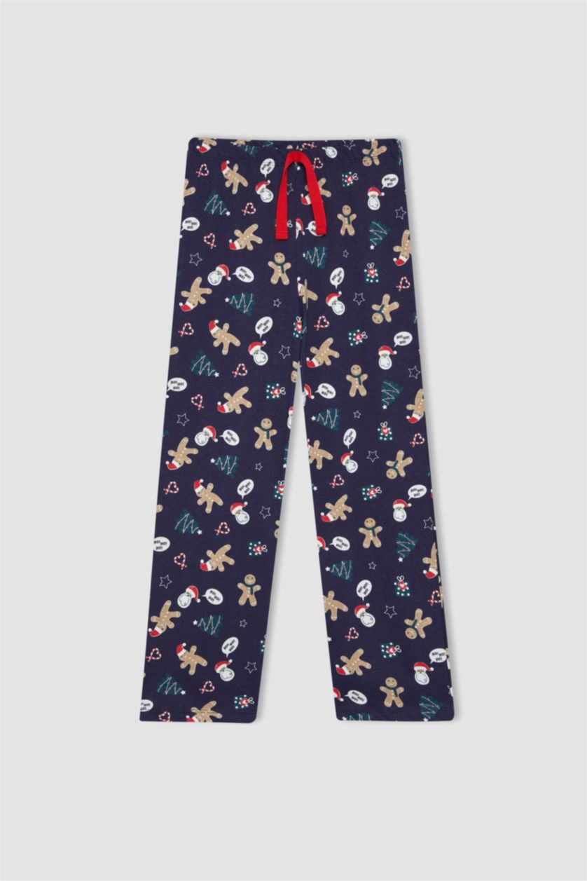 GIRLS & TEENS NAVY Girl New Year Themed Cotton Mini Me 2 Piece Pajama Set