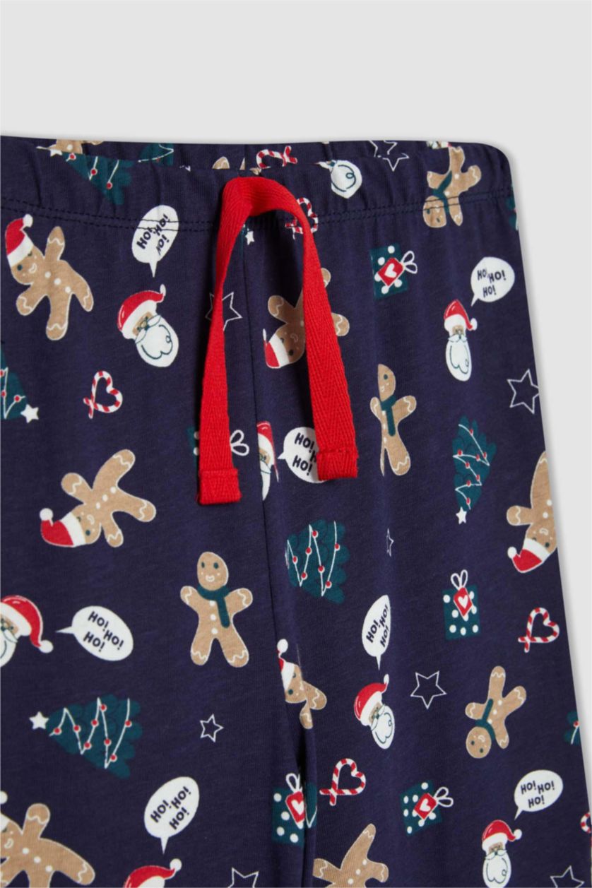 GIRLS & TEENS NAVY Girl New Year Themed Cotton Mini Me 2 Piece Pajama Set