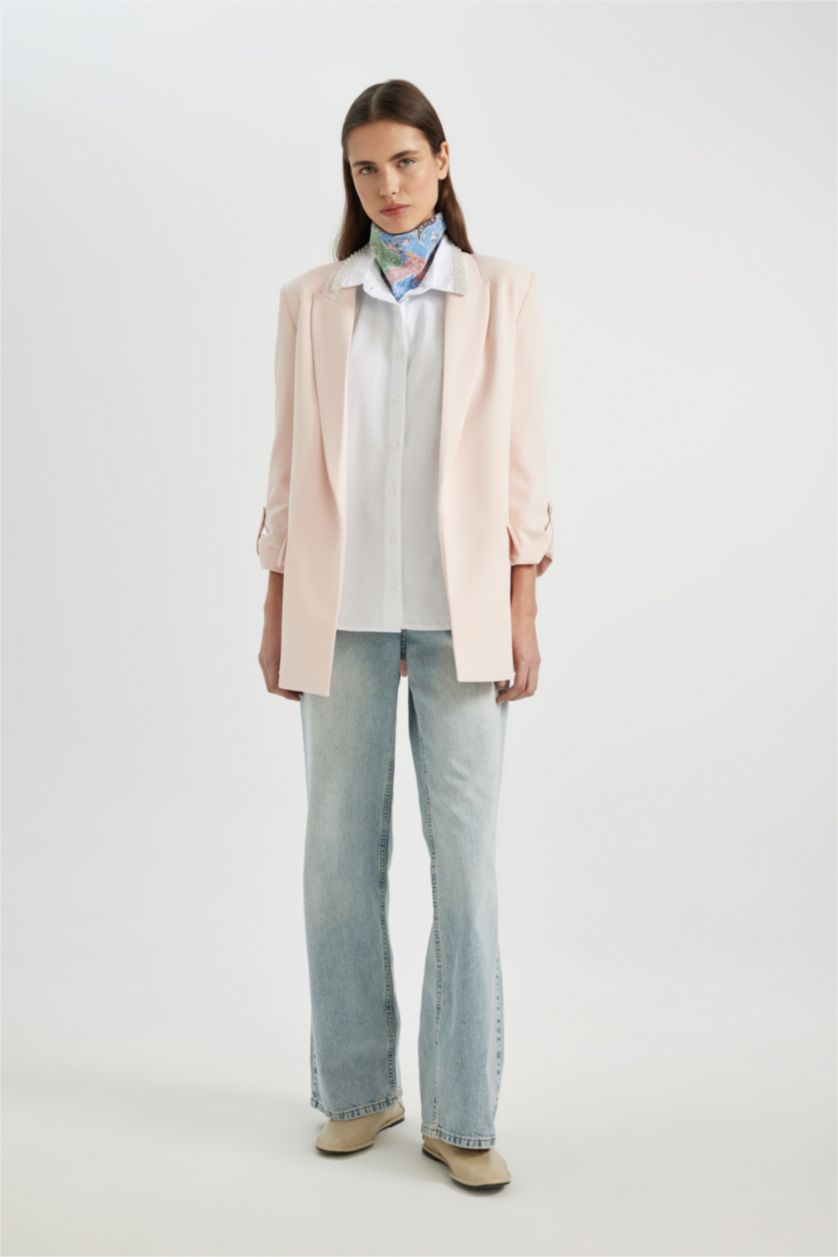 Kadın Açık Mavi 90's Wide Leg Yüksek Bel Geniş Bol Paça Uzun Jean Pantolon