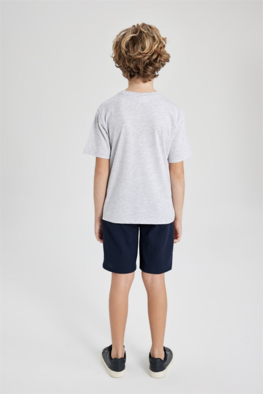 BOYS & TEENS Light Grey Melange طقم قصة عادية