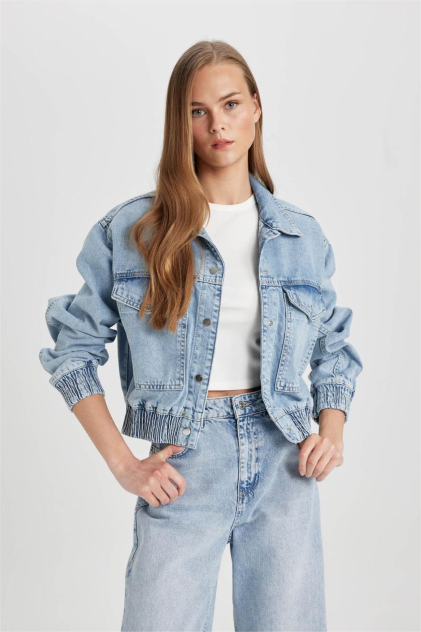 نساء نيلي فاتح Jacket