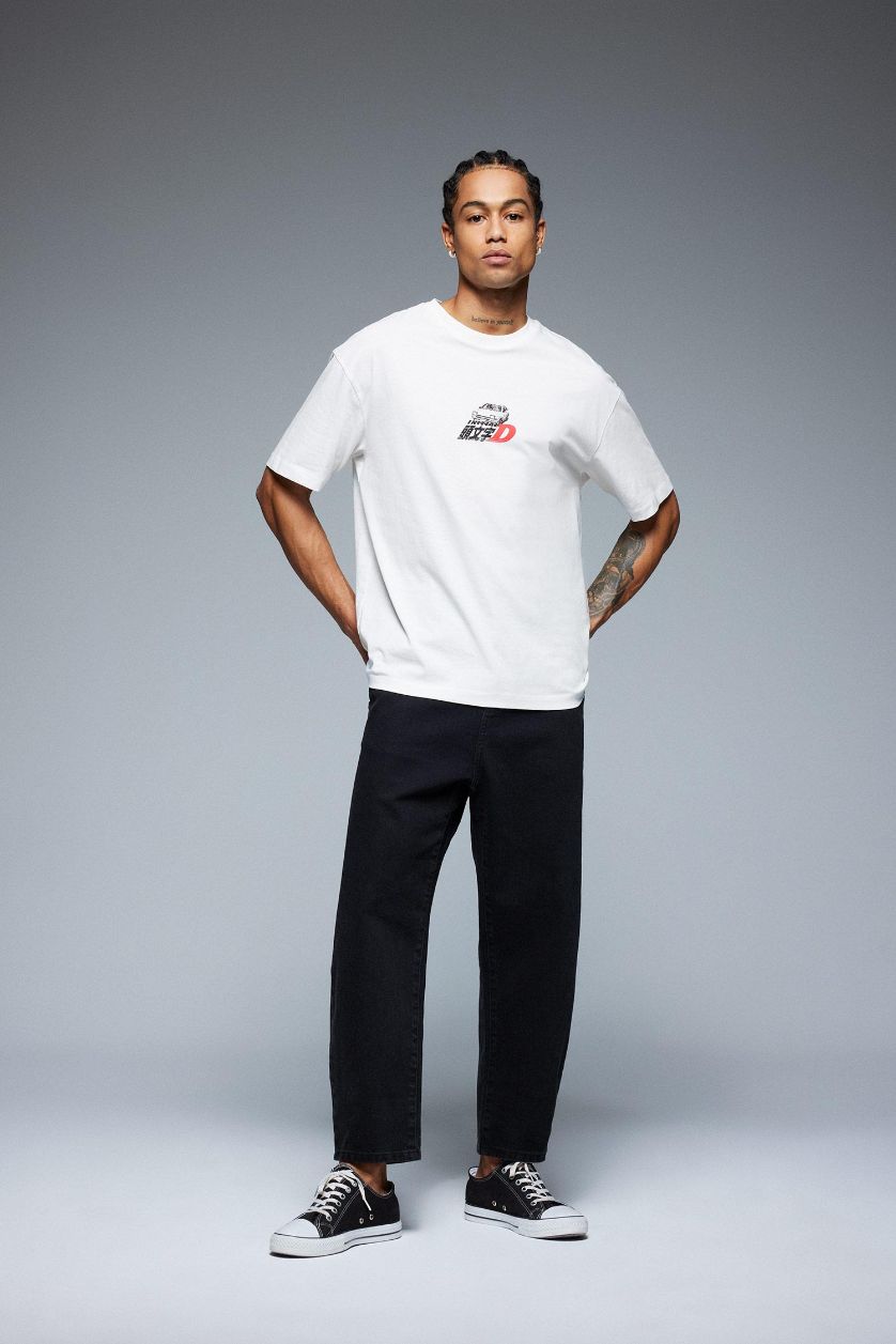 Erkek Siyah %100 Pamuk Relaxed Slouchy Fit Rahat Beli Lastikli Rahat Kesim Dar Paça Siyah Jean Pantolon