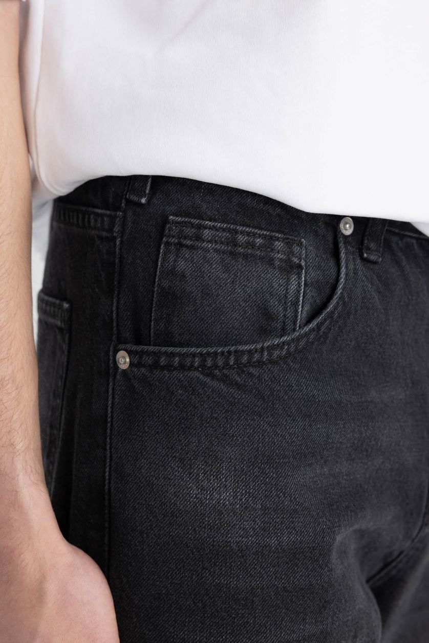 رجال أسود بنطرون جينز جارلس برجل واسع