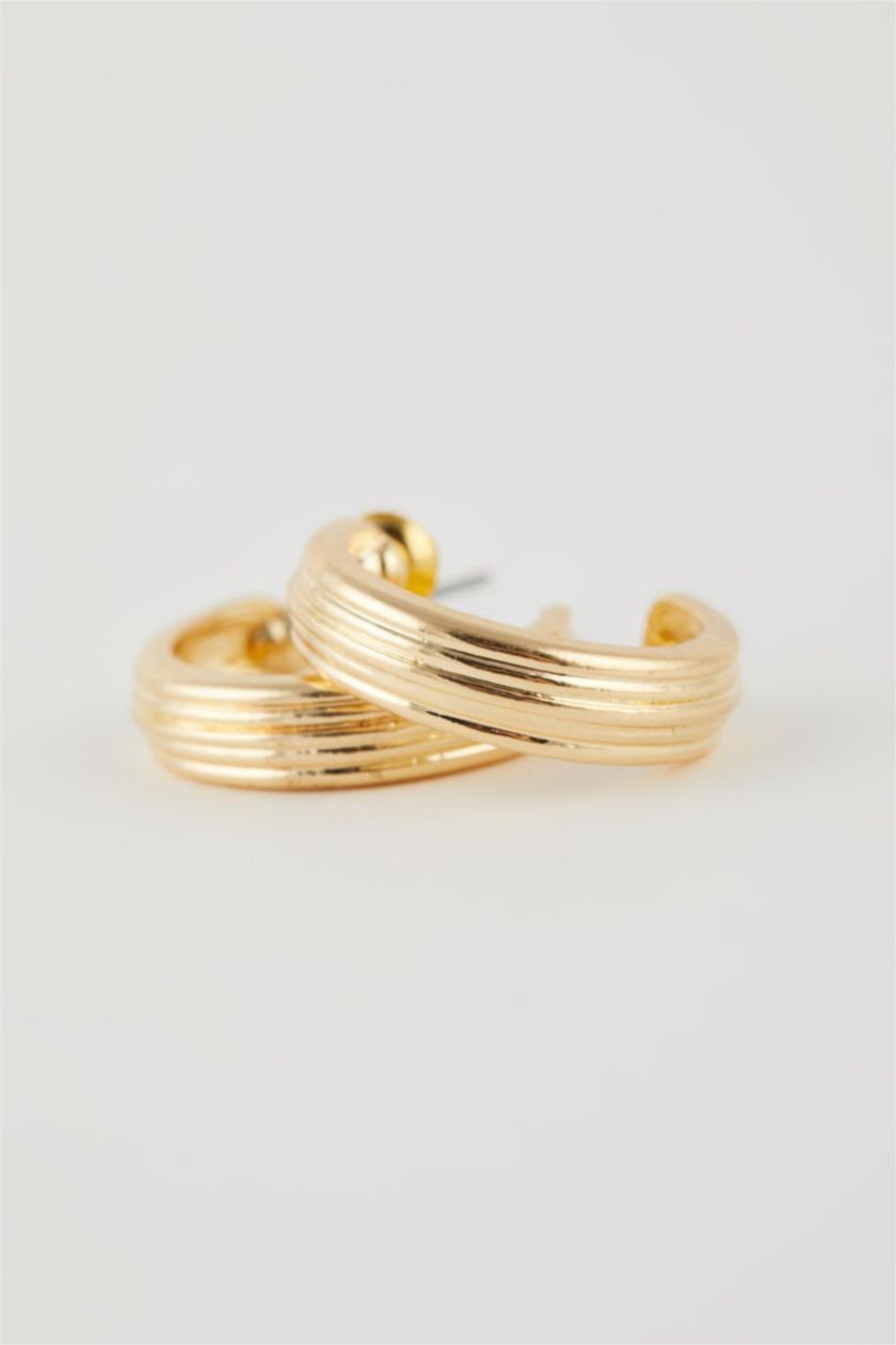 Kadın Altın Kadın 3'lü Gold Halka Küpe