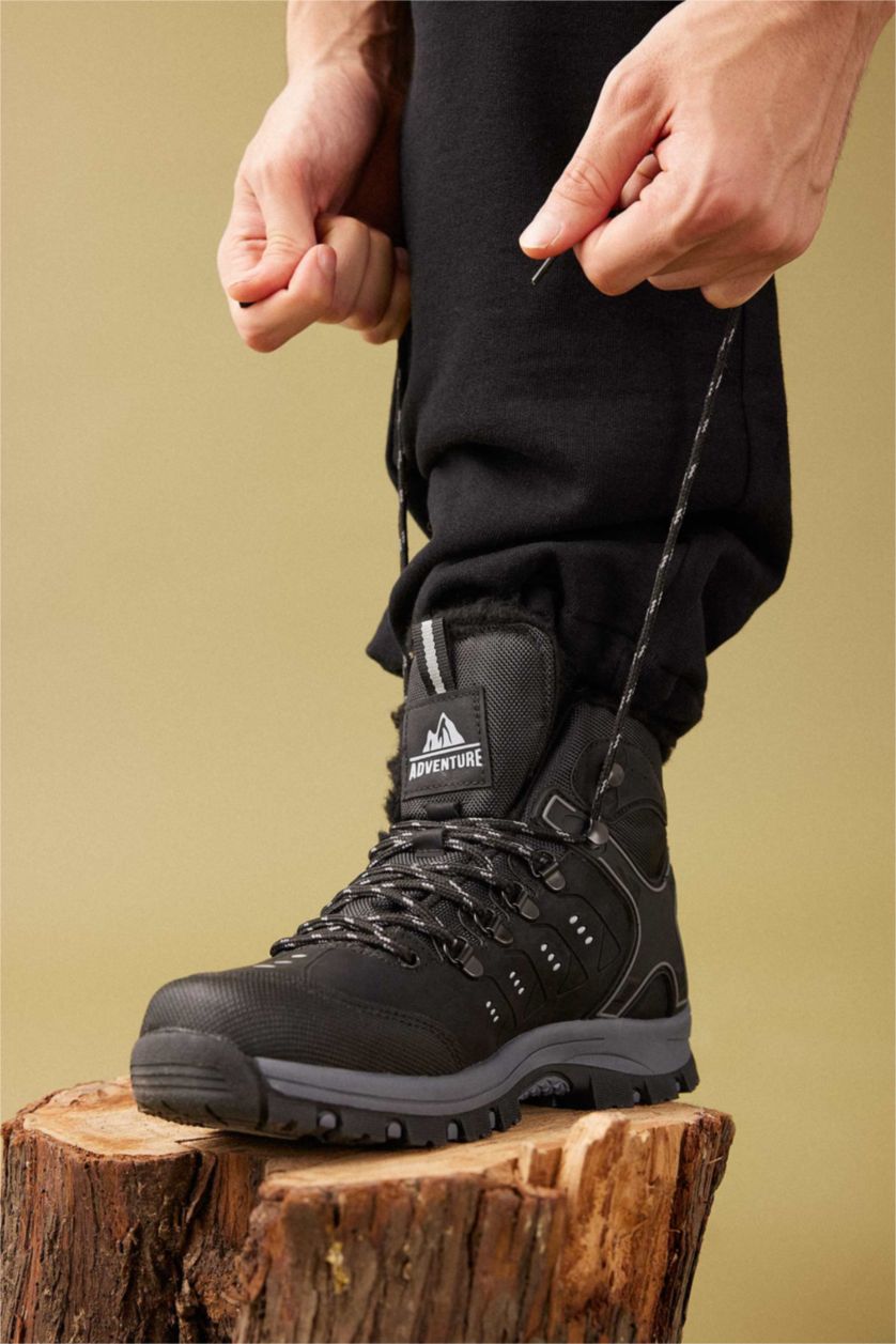 Мужчины Черный Ботинки из искусственной кожи на высокой подошве для мужчин