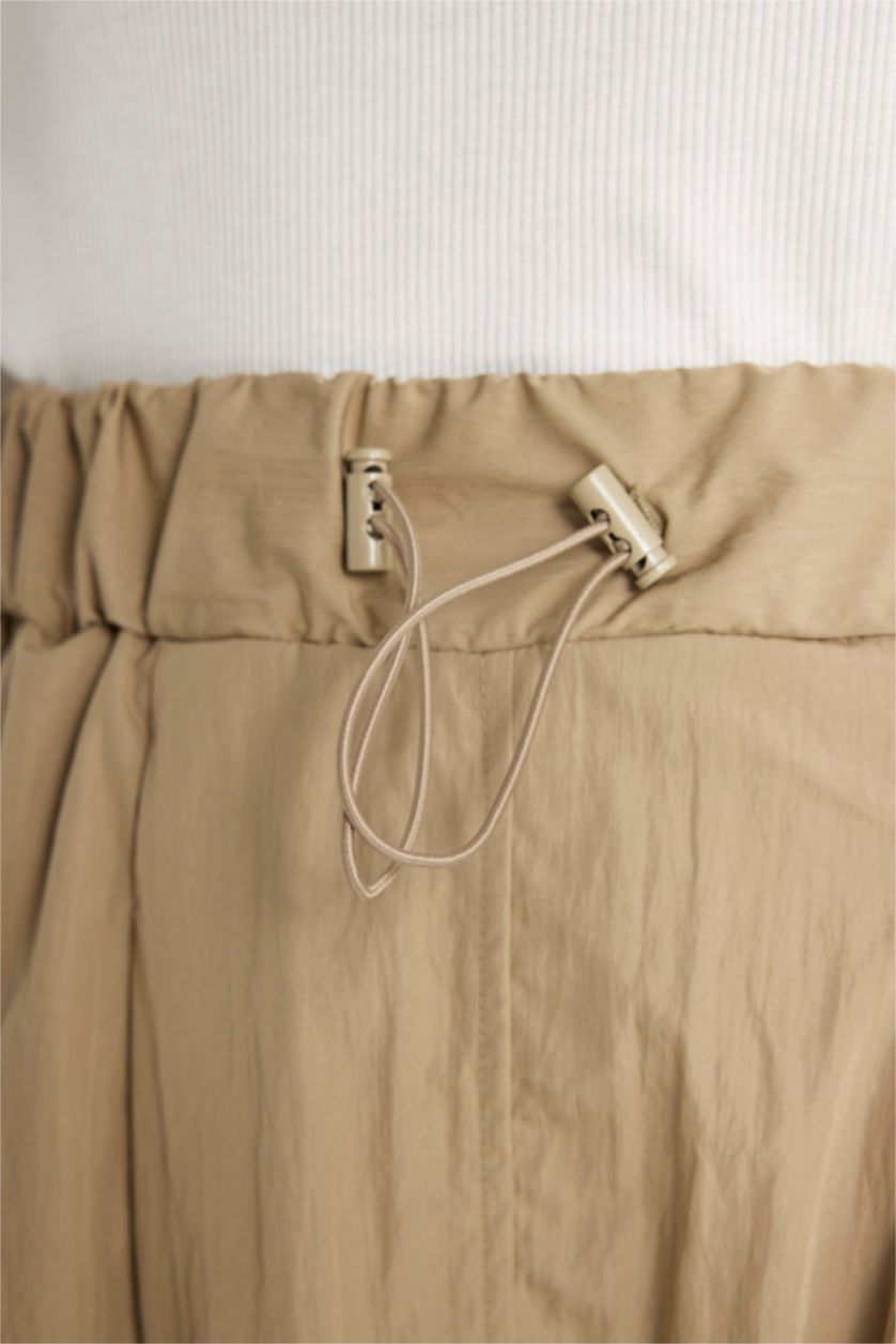 نساء بيج تنورة طويلة باراشوت بقصة A