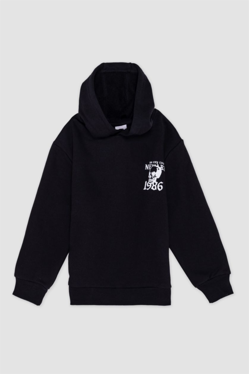 أولادي أسود سويت شيرت اولادي تقيل قصة عادية