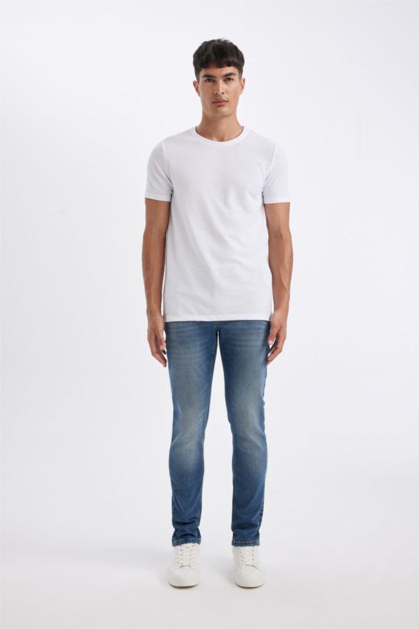 MAN Blue Pedro Slim Fit Trousers
