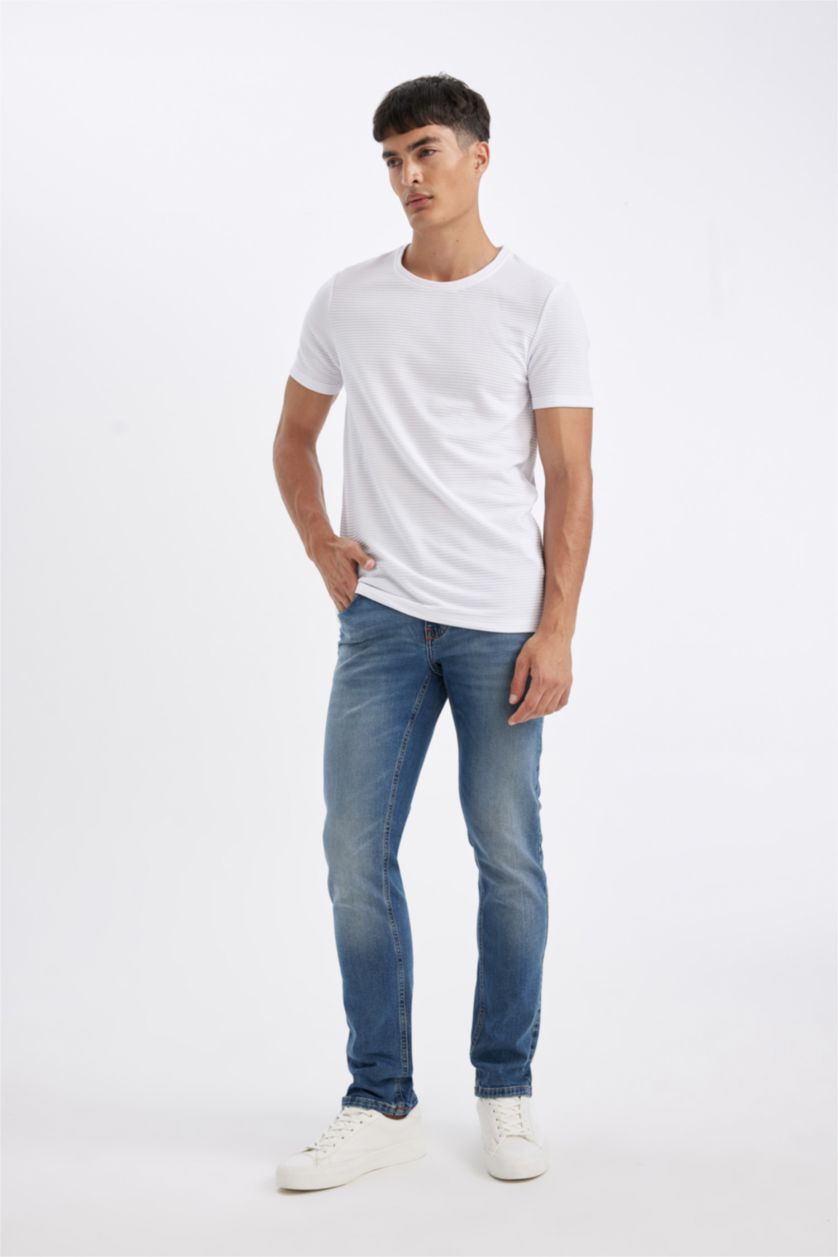 MAN Blue Pedro Slim Fit Trousers