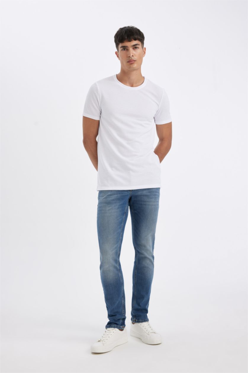 MAN Blue Pedro Slim Fit Trousers