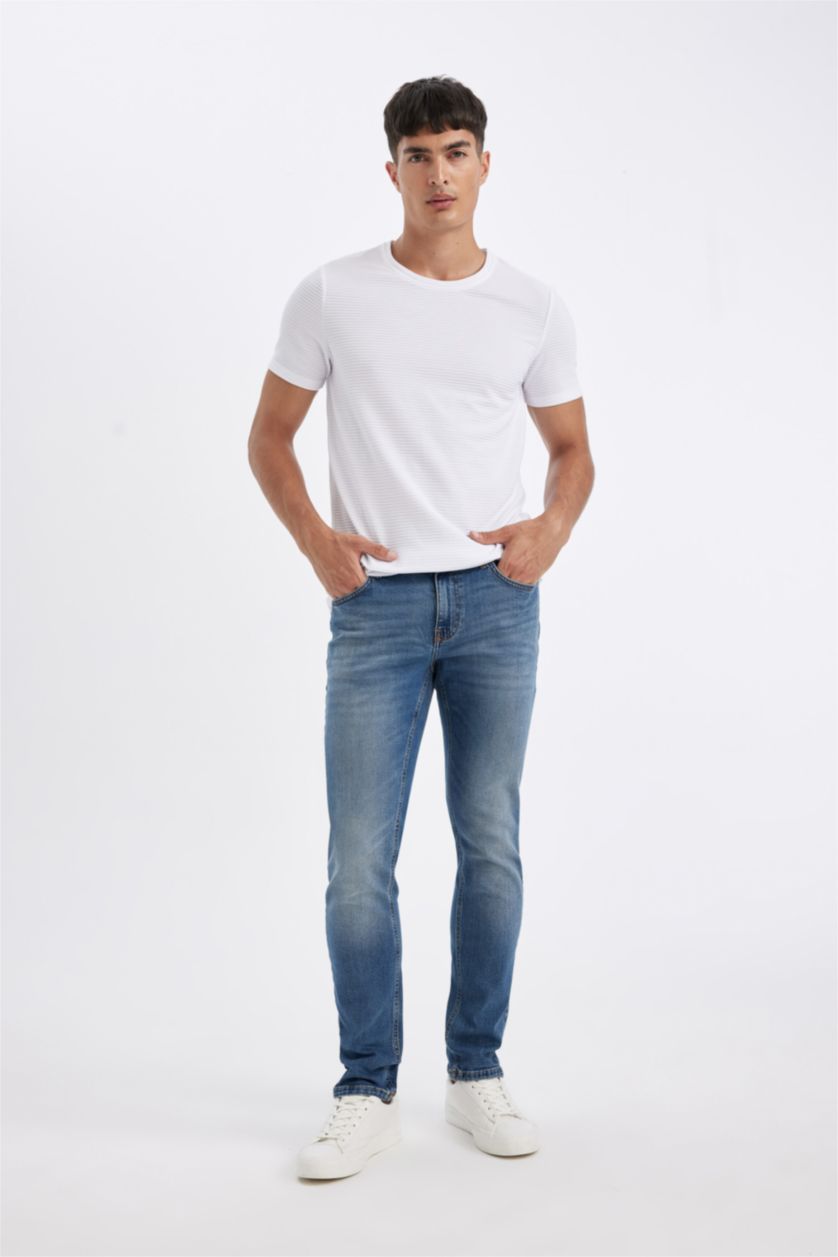 MAN Blue Pedro Slim Fit Trousers