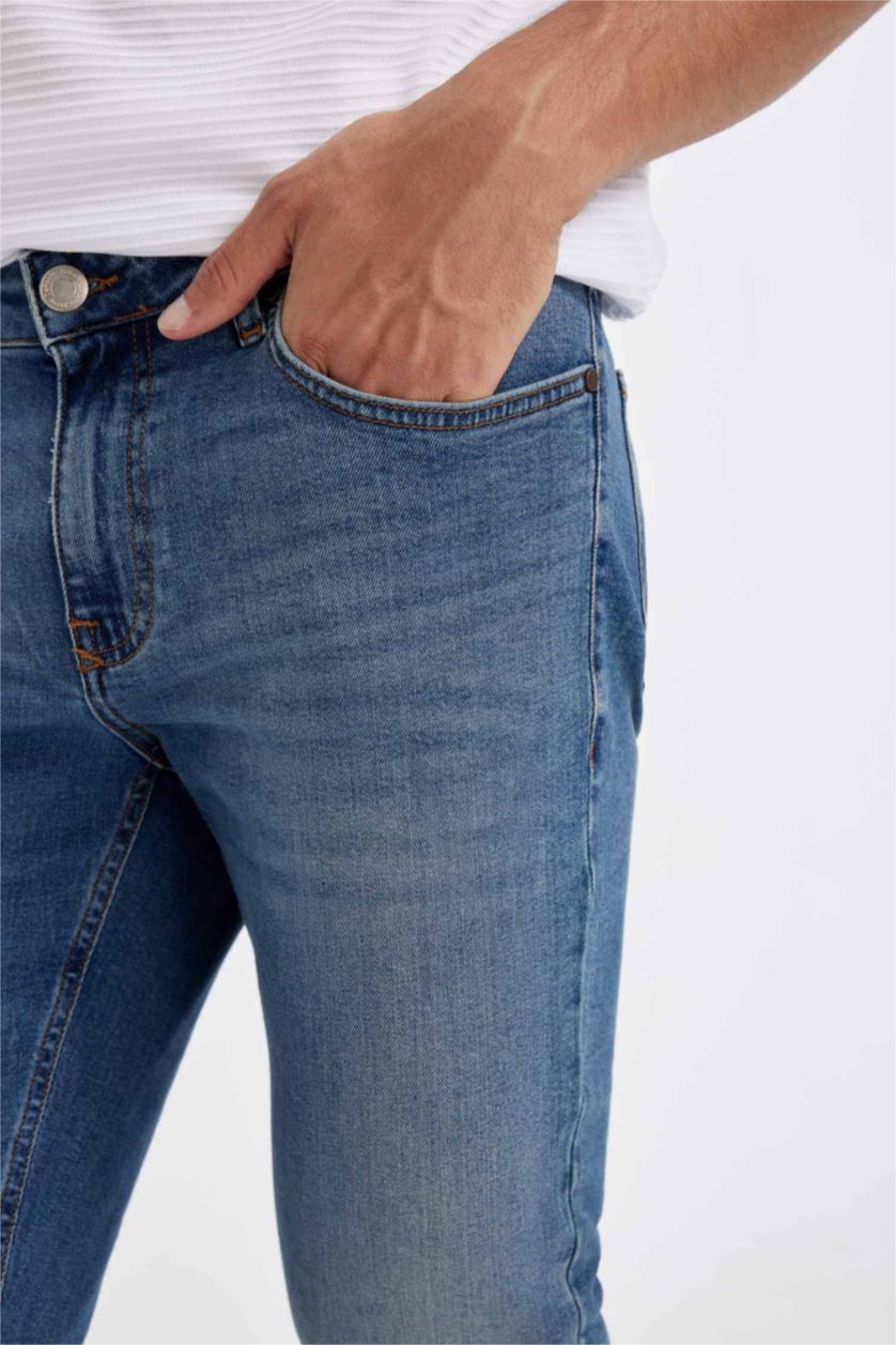 MAN Blue Pedro Slim Fit Trousers