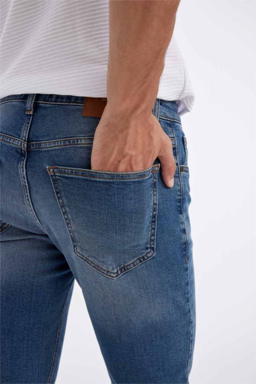 MAN Blue Pedro Slim Fit Trousers