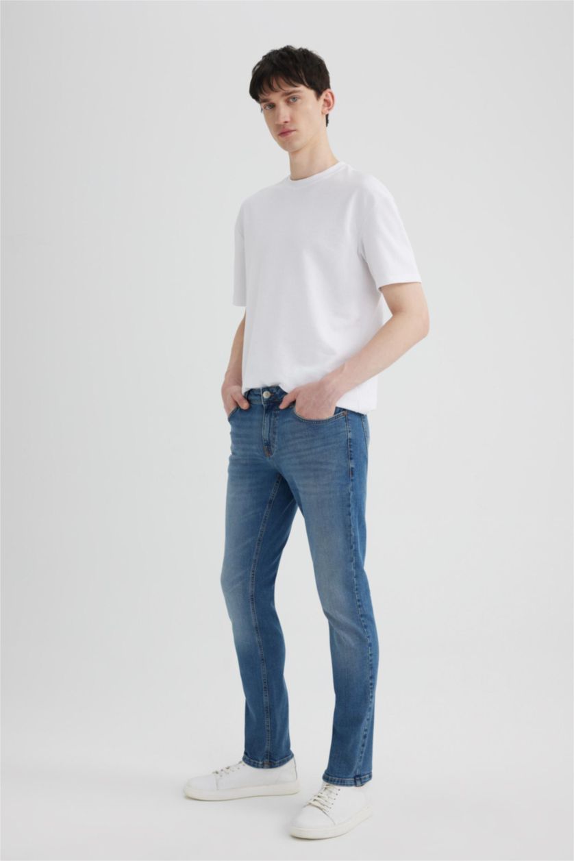 MAN Blue Pedro Slim Fit Trousers
