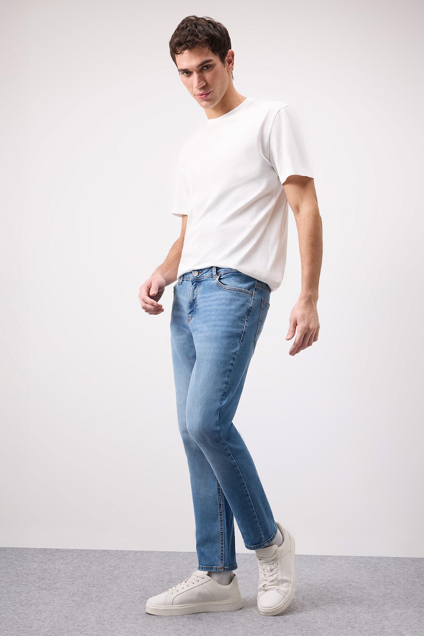 Erkek Mavi Pedro Slim Fit Jean Pantolon