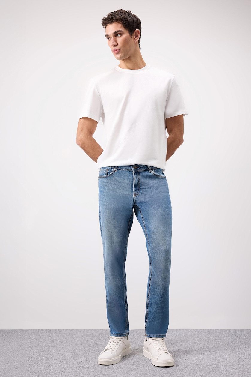Erkek Mavi Pedro Slim Fit Jean Pantolon