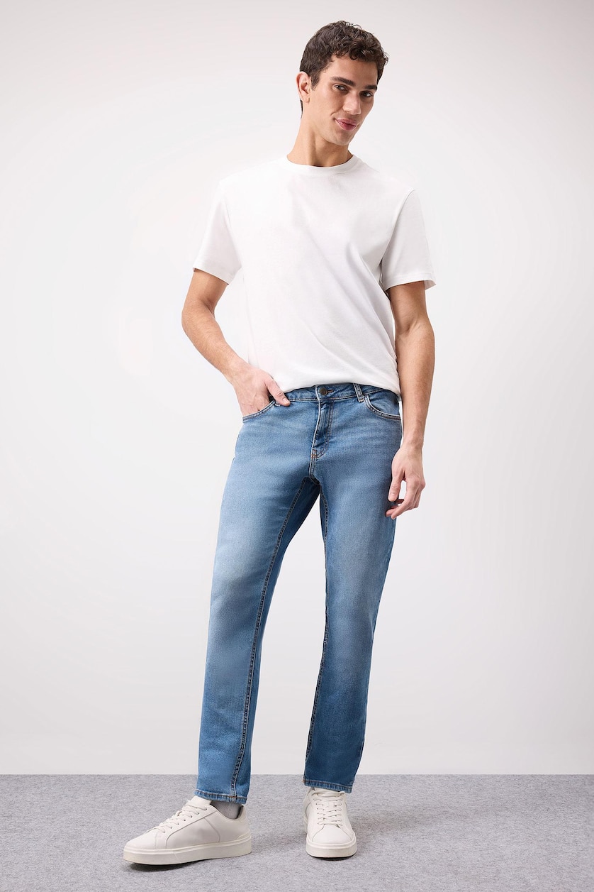 Erkek Mavi Pedro Slim Fit Jean Pantolon
