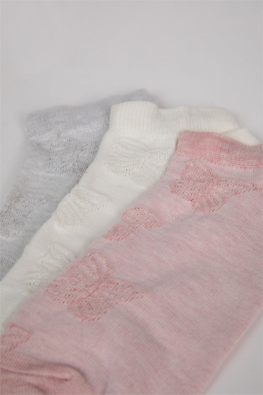 Kadın Karma Kadın 3'lü Pamuklu Patik Çorap