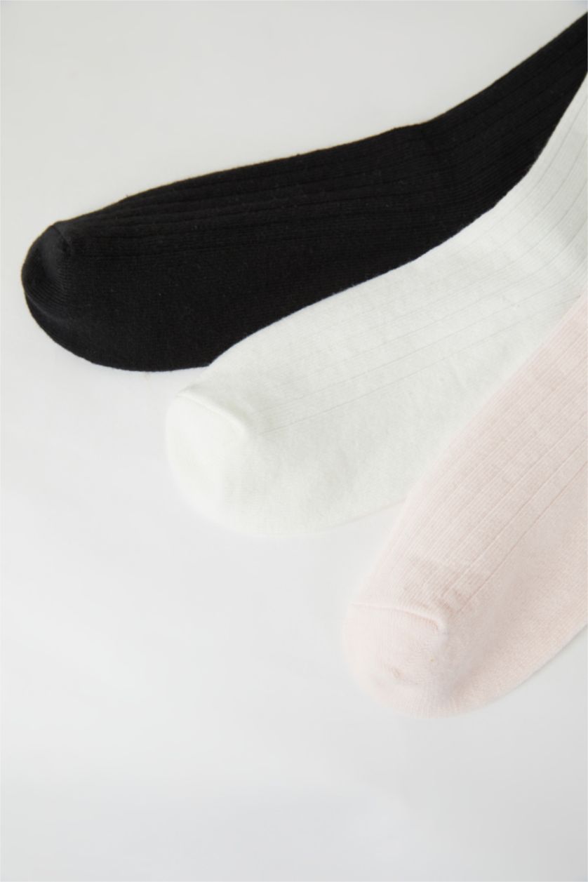 Женщины Разноцветный Длинные носки из хлопка для женщин, 3 пары