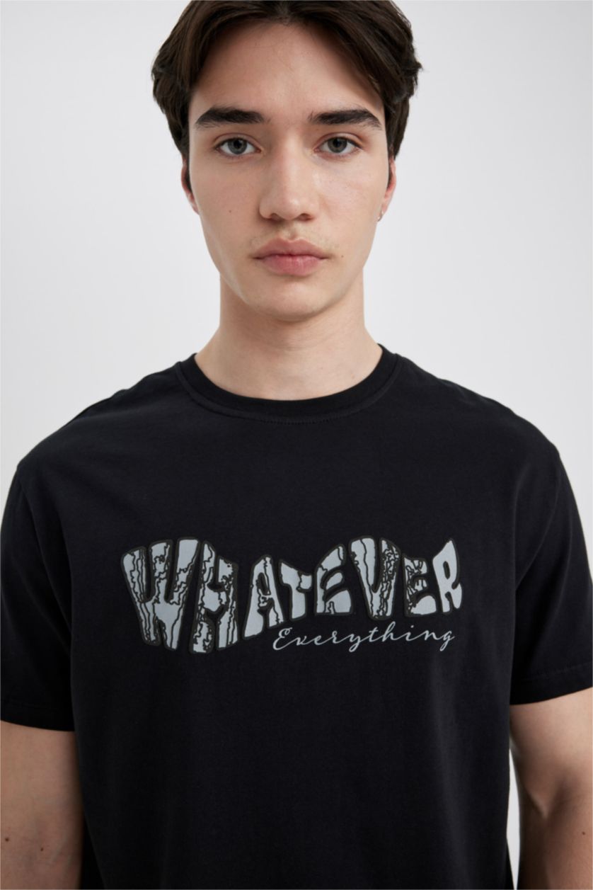 رجال أسود تي شيرت نص ردن جيرسي قصة عادية بياخة مستديرة